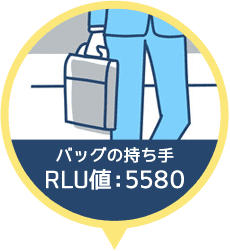 バッグの持ち手 RLU値：5580